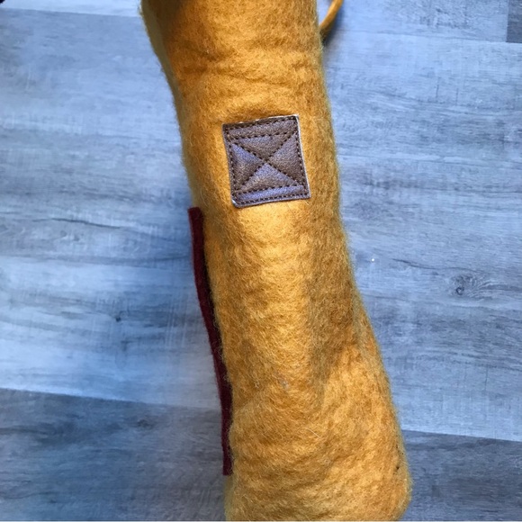 Felt Butterfly Handmade Crossbody Large Tote Bag Purse w Removable Straps - Picture 5 of 8